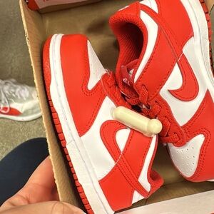 Nike Kids Red and White Athletic Sneakers